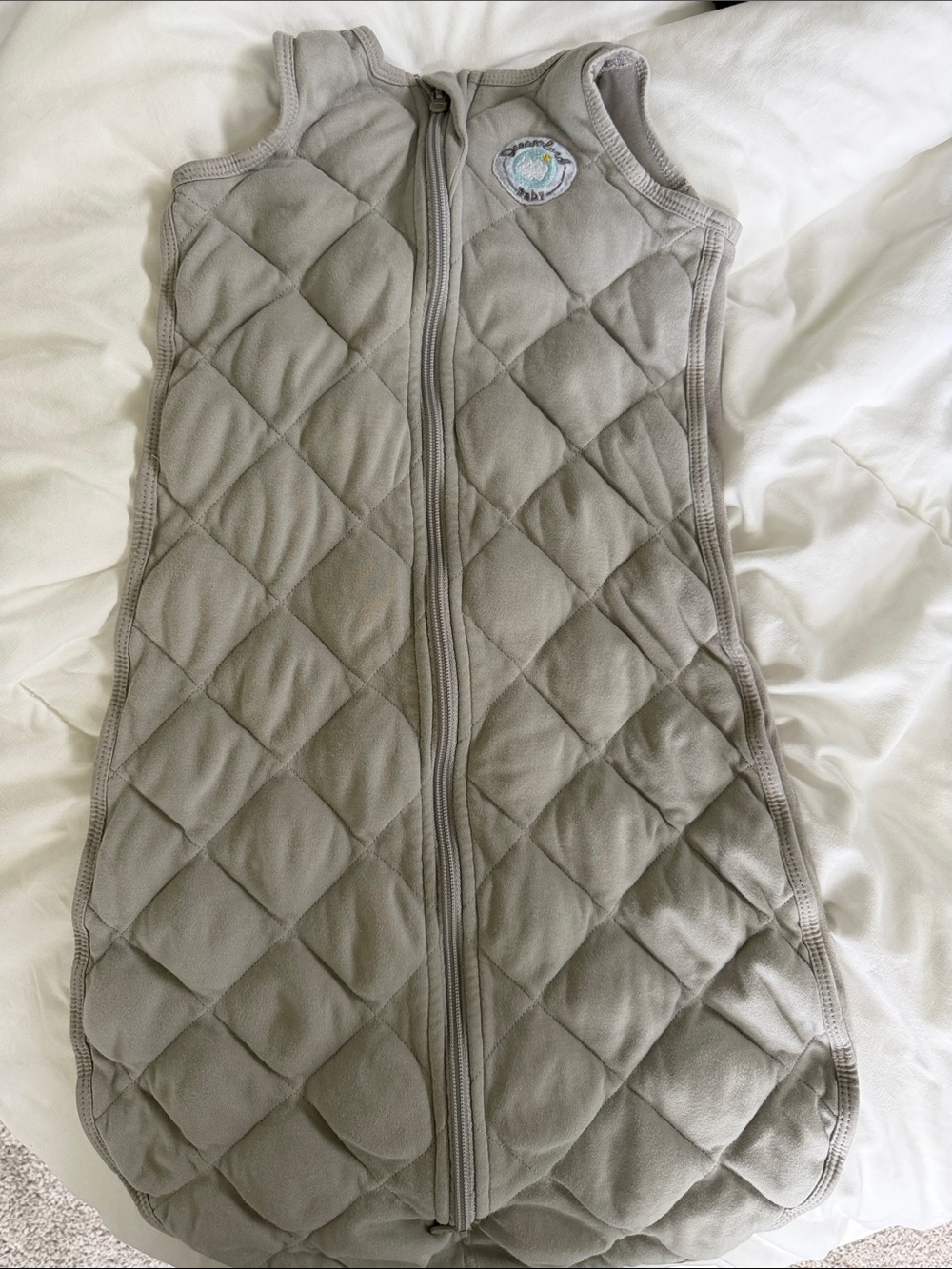 Dreamland baby Quilted Grey Sleeveless Baby Sleep Sack